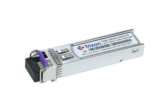 TSB-GE80-54DCR 1.25G BIDI SFP bidireccional con conector LC único 80km 1550nm/1490nm -5 °C ~ +70 °C